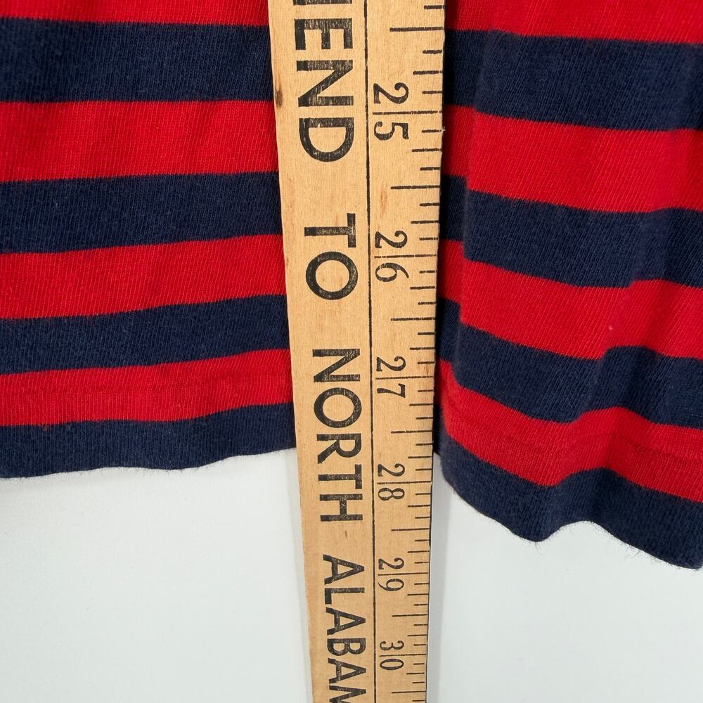 Polo by Ralph Lauren Red Blue Striped Short Sleeve Polo Shirt Custom Fit L Large - Picture 5 of 7